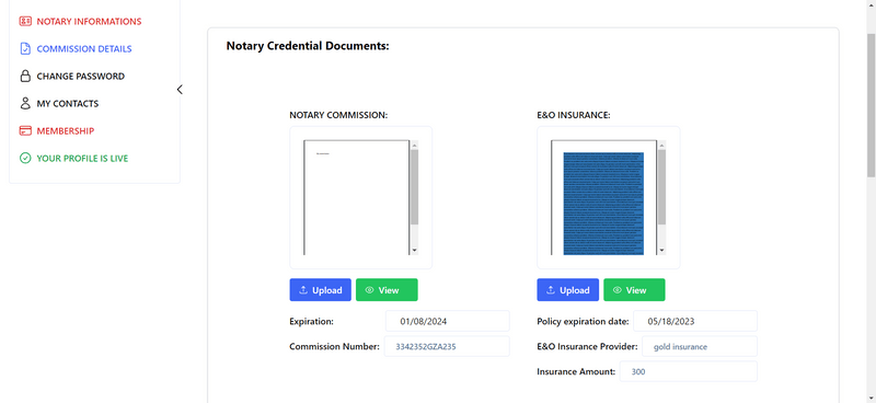 Notary Page